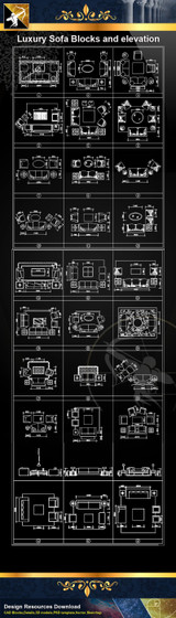 ★Luxury Sofa Blocks and elevation