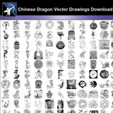 ★Chinese Dragon Vector Drawings Download -Vector file Download