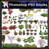 ★Photoshop PSD Blocks-Flower,Tree PSD Blocks