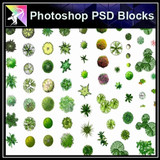★Photoshop PSD Blocks-Tree Plan PSD Blocks