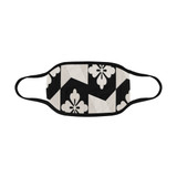 Black White Tiles Mouth Mask