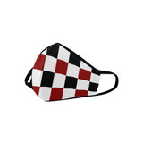 Black Red White Checker Mouth Mask