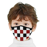 Black Red White Checker Mouth Mask