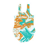 Tawny Green Iceberg Vest One Piece Swimsuit (Model S04)
