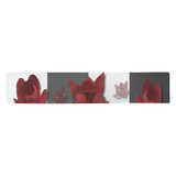 Burnt Crimson Flora Table Runner 14x72 inch
