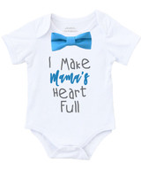 Mothers Day Outfit Baby Boy New Mom Gift Blue Bow Tie Baby Shower Gift