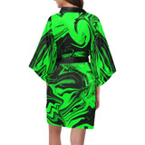 Dark Pastel Greens Kimono Robe