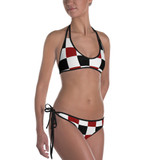 Black Red White Checker Bikini
