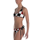 Black Red White Checker Bikini