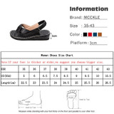 MCCKLE Women Sandals Peep Toe Wedge Comfortable Plus Size Platform Shoes