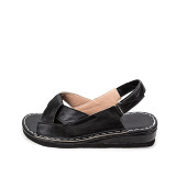 MCCKLE Women Sandals Peep Toe Wedge Comfortable Plus Size Platform Shoes
