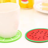 10PCS Coaster Fruit Shape Silicone Cup Pad Slip Insulation Mat Drink Holder