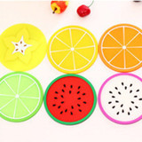 10PCS Coaster Fruit Shape Silicone Cup Pad Slip Insulation Mat Drink Holder