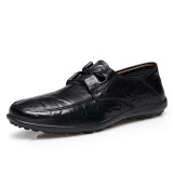 Spring Leather Shoes For Men Plus Size 47 48 Men Youth Casual Shoes Brown Loafers Shoes For Mens Anti-Slip Men Drive Shoes