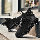 New High Top Blade Series Sports Shoes Cushioning Running Shoes for Men Wearable Sole Professional Athletic Black Jogging Shoes