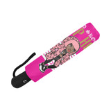 HipHop Pink Hair Don't Care Auto-Foldable Umbrella
