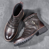 38-48 chelsea boots men comfortable Top quality casual leather boots men