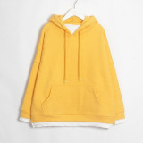 Women Casual Sweatshirts Warm Velvet Long Sleeve Oversize Hoodies Tops  Autumn Winter Pullover Tops
