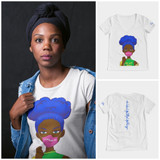 Stop Killing Us Women's Tee (blue hair)