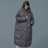 S- 7XL plus size Winter oversize Warm Duck down coat female X-Long Down Warm Jacket Hooded Cocoon style thick warm Parkas