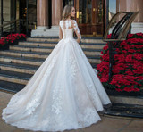 New Arrivals Appliques Lace Princess Wedding Dresses Vestiti Da Sposa Long Sleeve Bridal Gowns Plus Size