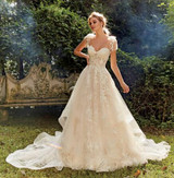 Shiny Lace A-line Wedding Dress  Vestidos De Bodas Sweetheart Neck Backless Illusion Bridal Gown Gelinlik