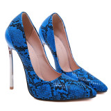 High Heels Shoes Women Pumps Snake Print Sexy  Party Heeled Designer Shoes