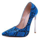 High Heels Shoes Women Pumps Snake Print Sexy  Party Heeled Designer Shoes