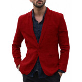 Men's Stylish Casual Linen Blazer Jacket One Button Lightweight Groomsmen Tuxedo Jacket For Beach Wedding Business Wear
