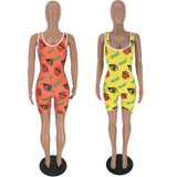 New 2020 Fashion Women's Jumpsuit Sexy Women Print Playsuit Women Rompers Summer Sleeveless Beach Casual Women Clothes