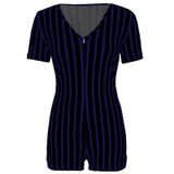 2020 Sexy Women Deep V-neck Bodycon Jumpsuit Romper Sleepwear Short Sleeve Striped Summer Jumpsuit Short Romper Bodysuit Leotard 2020 Sexy Women Deep V-neck Bodycon Jumpsuit Romper Sleepwear Short Sleeve Striped Summer Jumpsuit Short Romper Bodysuit Leotard
