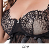Lace Plus Size Night Dress Lingerie Womens Clothing Sexy See Though Sleepwear Spaghetti Strap hollow nighties for lady