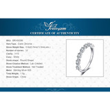 JewelryPalace CZ Wedding Rings 925 Sterling Silver Rings for Women Stackable Anniversary Ring Eternity Band Silver 925 Jewelry