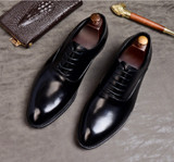 QYFCIOUFU Mens Formal Shoes Genuine Leather Oxford Shoes For Men Italian 2019 Dress Shoes Wedding Shoes Laces Leather Brogues