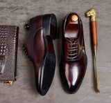 QYFCIOUFU Mens Formal Shoes Genuine Leather Oxford Shoes For Men Italian 2019 Dress Shoes Wedding Shoes Laces Leather Brogues