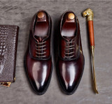 QYFCIOUFU Mens Formal Shoes Genuine Leather Oxford Shoes For Men Italian 2019 Dress Shoes Wedding Shoes Laces Leather Brogues