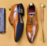QYFCIOUFU Italian Men's Shoes Genuine Leather Luxury Brand Handmade Oxford Shoes Office Formal Party Wedding Mans Dress Shoes QYFCIOUFU Italian Men's Shoes Genuine Leather Luxury Brand Handmade Oxford Shoes Office Formal Party Wedding Mans Dress Shoes