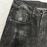 Men Vintage Streetwear Hip Hop Ripped Biker Jeans Destroyed Frayed Men Motorcycle Joggers Skinny Denim Pants Men Fashion Jeans