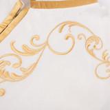 PYJTRL British Style Palace Prince Fashion Black Velvet Gold Embroidery Blazer Wedding Groom Slim Fit Suit Jacket Singers Coat