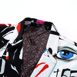 PYJTRL Brand New Tide Mens Fashion Print Blazer Design Plus Size Hip Hot Casual Male Slim Fit Suit Jacket Singer Costume