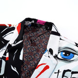 PYJTRL Brand New Tide Mens Fashion Print Blazer Design Plus Size Hip Hot Casual Male Slim Fit Suit Jacket Singer Costume