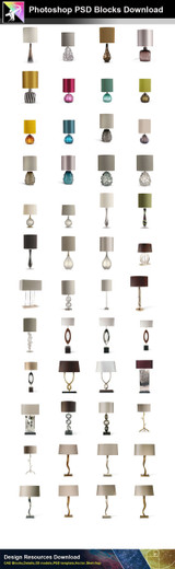 【Photoshop PSD Blocks】Table Lamps PSD Blocks