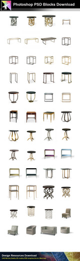 【Photoshop PSD Blocks】Furniture PSD Blocks