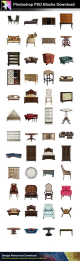 【Photoshop PSD Blocks】Luxury Furniture PSD Blocks 2