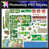 【Photoshop PSD Landscape Blocks】Landscape Paving Blocks 3