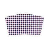 Red White Blue Houndstooth Bandeau Top