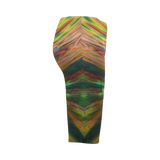 Abstract Colorful Glass Hestia Cropped Leggings (Model L03)