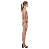 Black White Houndstooth Custom Bikini Swimsuit (Model S01)