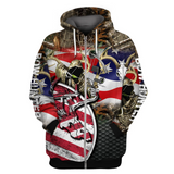 Skull Deer Hunting Branded Unisex 3D Print Hoodie