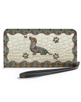 Dachshund Womens Mandala Pattern 3D Printed Women Wallet Purse